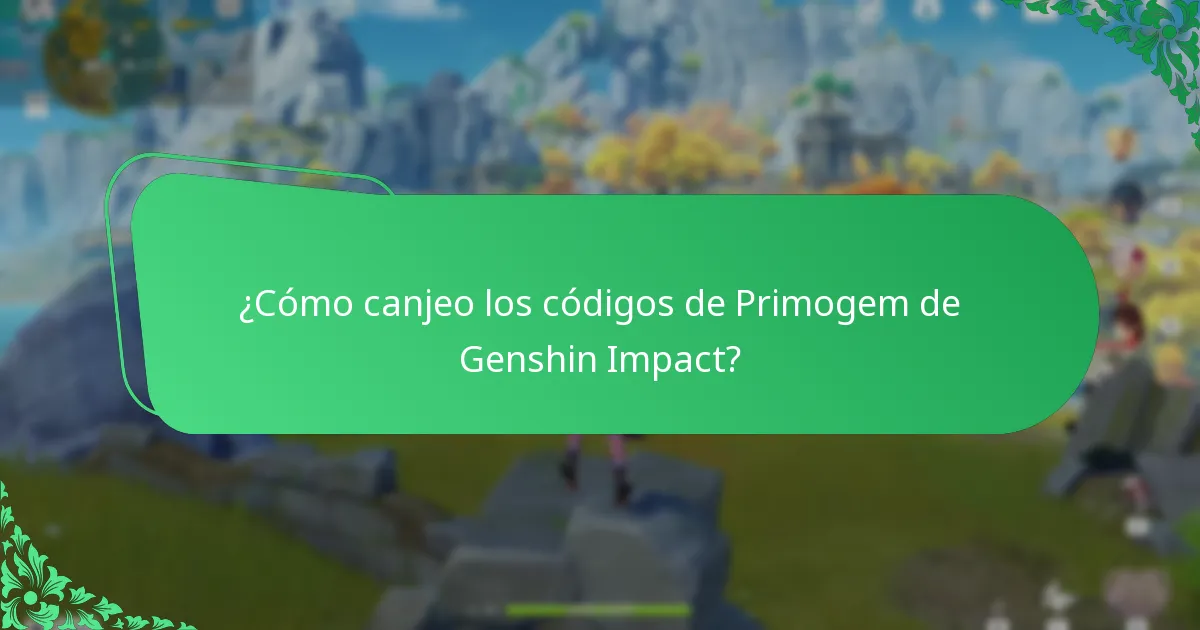¿Cómo canjeo los códigos de Primogem de Genshin Impact?